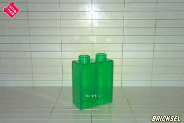 Кубик 1х2х2 прозрачный зеленый