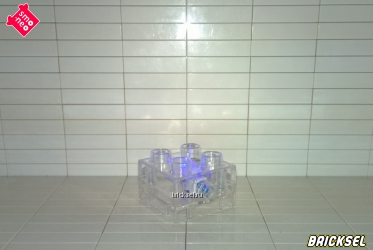 Кубик 2х2 прозрачный светящийся синим
