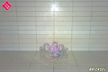 Кубик 2х2 прозрачный светящийся розовым