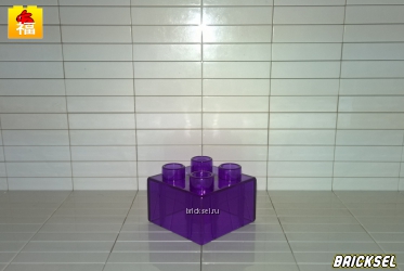 Кубик 2х2 прозрачный фиолетовый