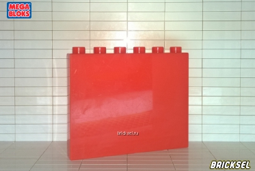 Стена 1х6 высокая красная