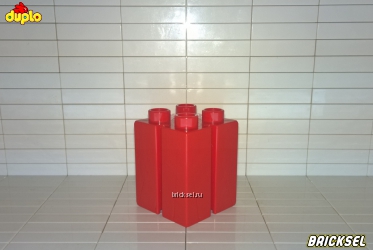 Кубик-колонна с прорезями 2х2х2 держатель для фонов красный
