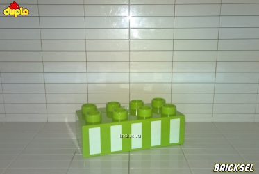 Кубик с полосками 2х4 салатовый