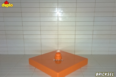 Пластина 4х4 с креплением по центру оранжевая