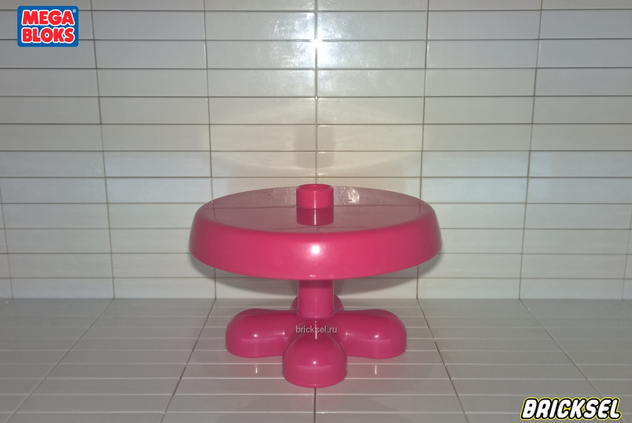 Мега Блокс Стол круглый розовый, Оригинал MEGA BLOKS, очень редкая