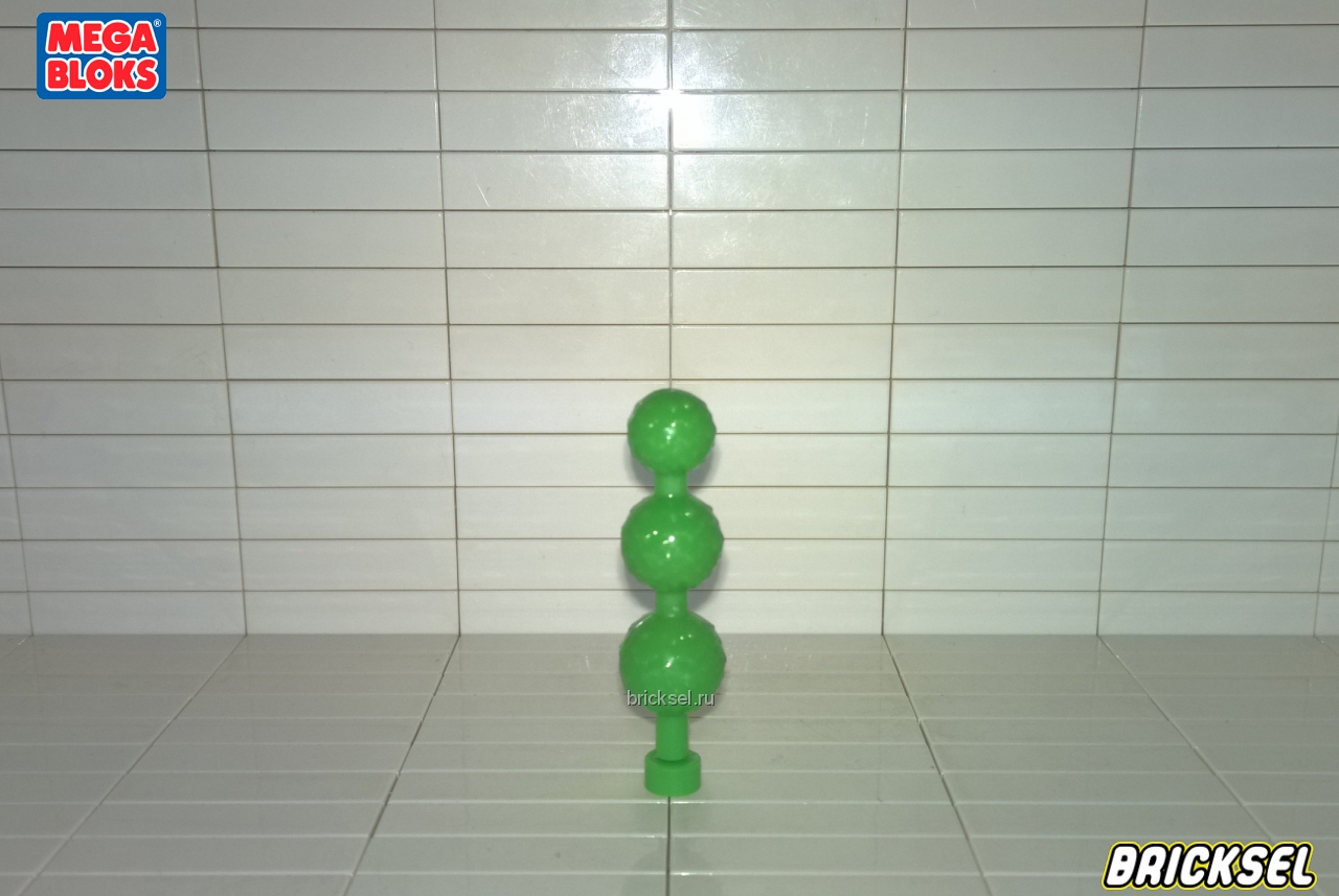 Мега Блокс Кустик, декоративное дерево зеленое (Мульти-формфактор DUPLO/Мелкое LEGO), Оригинал MEGA BLOKS, очень редкое