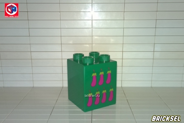 Кубик "7 баклажан" 2х2х2 темно-зеленый