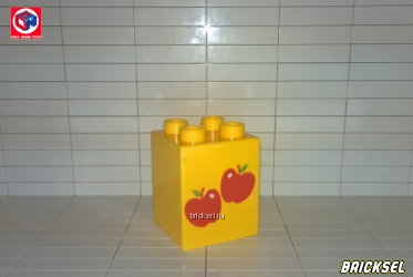 Кубик "2 яблока" 2х2х2 желтый