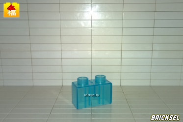 Кубик 1х2 прозрачный голубой