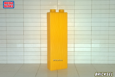 Стена-колонна 1х2 деревянная темно-желтая