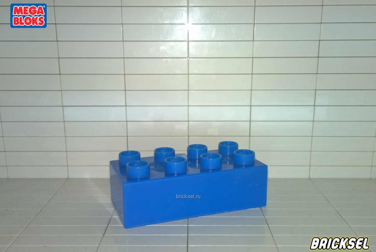 Мега Блокс Кубик 2х4 синий, Оригинал MEGA BLOKS