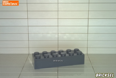 Кубик 2х6 темно-серый
