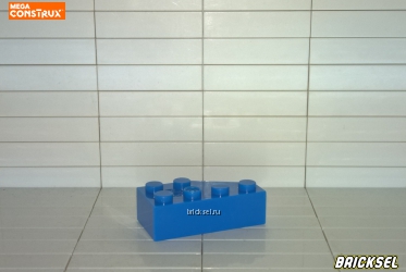 Кубик угловой 2х4 правый синий