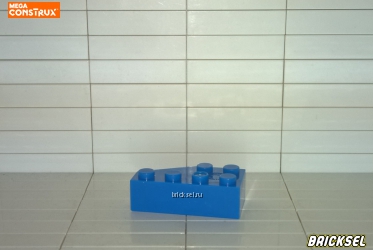 Кубик угловой 2х4 левый синий