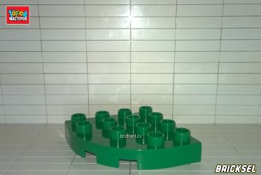 Пластина 4х4 полукруглая, четверть темно-зеленая