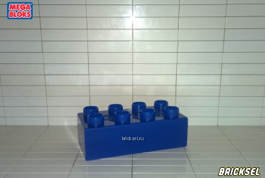 Мега Блокс Кубик 2х4 темно-синий, Оригинал MEGA BLOKS