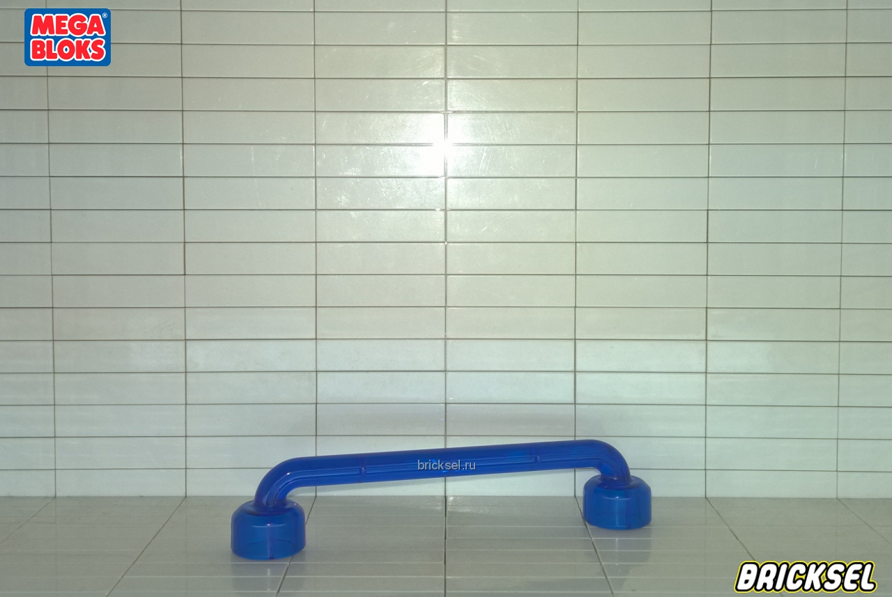 Мега Блокс Забор перила низкий, длинный, прозрачный синий, Оригинал MEGA BLOKS