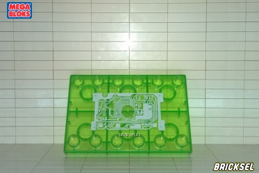 Пластина-микросхема 4х6 прозрачная салатовая