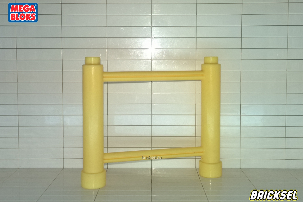 Мега Блокс Забор-ограда гигантский, стенд светло-желтый, Оригинал MEGA BLOKS