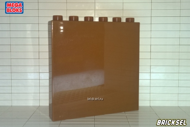 Стена 1х6 коричневая