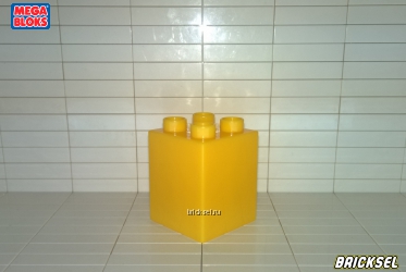 Мега Блокс Кубик 2х2х2 темно-желтый, Оригинал MEGA BLOKS, не частый