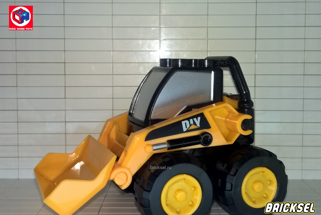 Кидс Хоум Тойс Дупло Машина строительная черно-желтая, Аналог KHT (Kids Home Toys), редкий