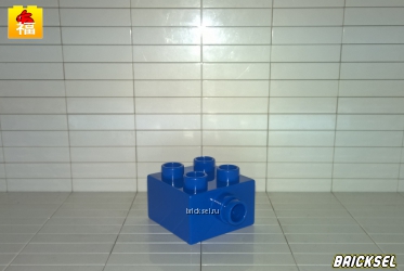 Кубик с боковым креплением 2х2 синий