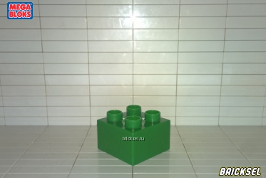 Мега Блокс Кубик 2х2 темно-зеленый, Оригинал MEGA BLOKS, редкий