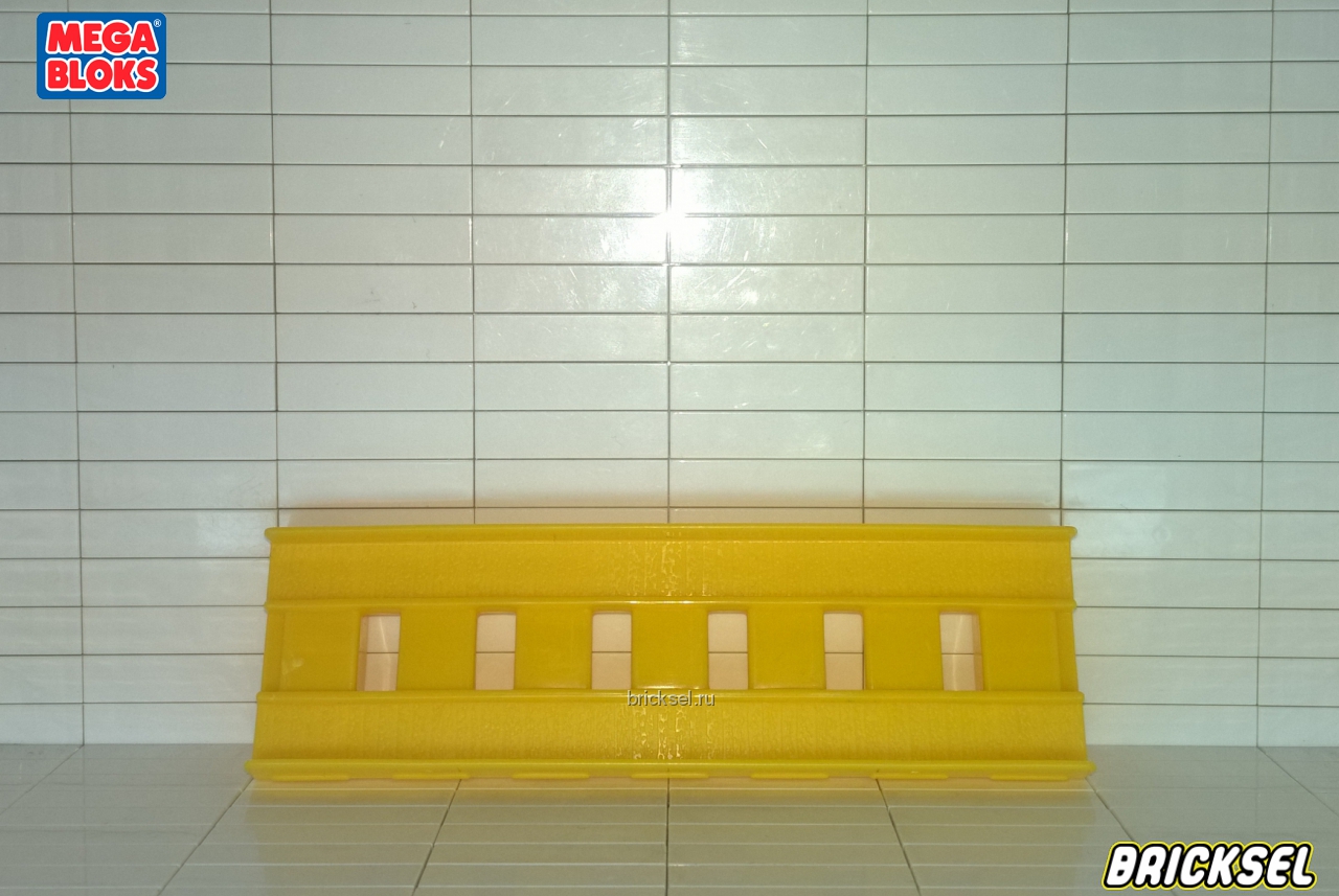 Мега Блокс Рельсы Томаса для подвесных конструкций прямые желтые, Оригинал MEGA BLOKS, редкие