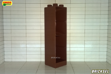 Шкаф, тумба высокая, пенал, колонна 2х2 темно-коричневый