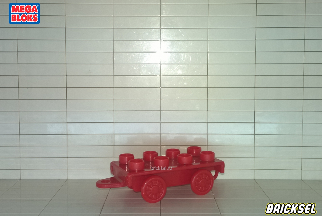 Мега Блокс Колесная база 2х4 для рельс паровозика Томаса красная, Оригинал MEGA BLOKS, редкая
