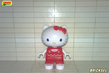 Кошечка Китти с красным бантом и в красном комбинезоне  из Hello Kitty