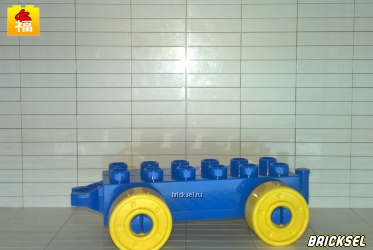 Колесная база 2х6 синяя с желтыми колесами