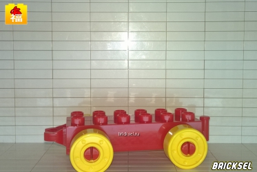 Колесная база 2х6 красная с желтыми колесами
