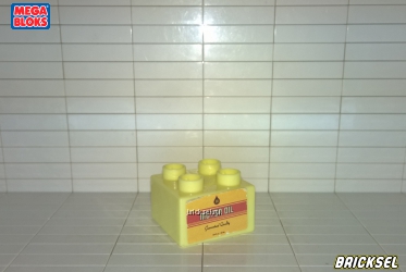 Кубик 2х2 светло-жёлтый с надписью Моторное масло