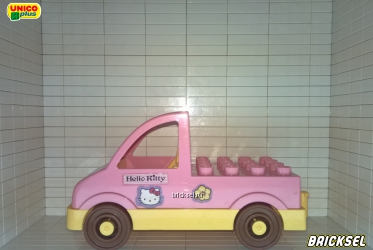 Пикап Hello Kitty розовый с коричневыми колесами