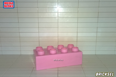 Мега Блокс Кубик 2х4 розовый, Оригинал MEGA BLOKS