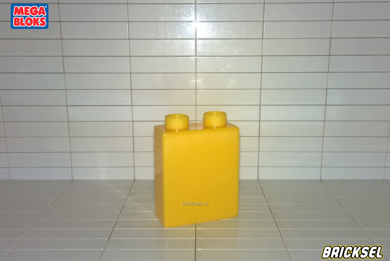 Мега Блокс Кубик 1х2х2 темно-желтый, Оригинал MEGA BLOKS