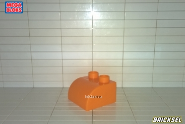 Кубик скос выпуклый 2х2 в 1х2 оранжевый