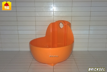 Корзинка карусели, сиденье с креплением на вращающийся механизм оранжевая