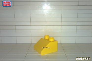 Кубик скос 2х2 в 1х2 желтый