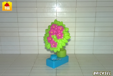 Цветок садовый пышный, букет с розовыми цветочками (без кубика)