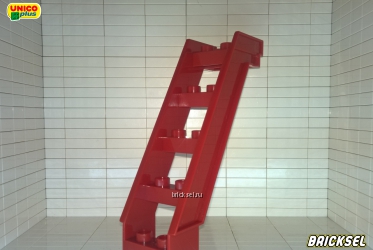 Лестница-ступеньки темно-красная