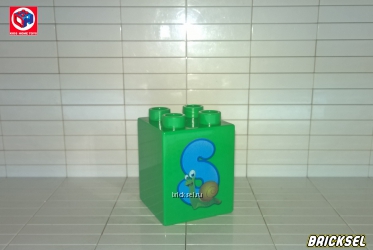Кубик "Буква S" 2х2х2 зеленый