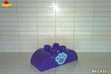 Кубик верхушка 2х4 эмблема ветеринарной клиники фиолетовая