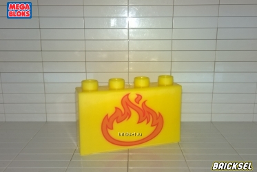 Кубик Пламя 1х4х2 желтый