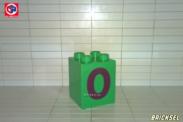 Кубик Буква "O" 2х2х2 зеленый