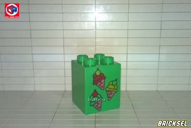 Кубик Мороженое 2х2х2 зеленый