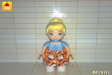 Юбка короткая Hello Kitty оранжевая для фигурки, Bricksel Fashion