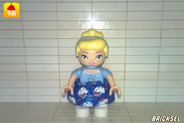 Юбка короткая Hello Kitty синяя для фигурки, Bricksel Fashion